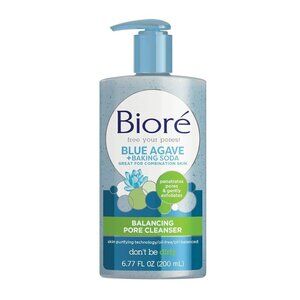 NEW Bioré Daily Blue Agave Baking Soda Balancing Pore Cleanser Combination Skin